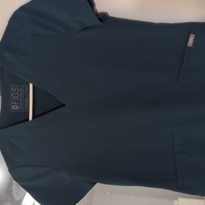 Figs Scrub Top in Hunter Green XXS